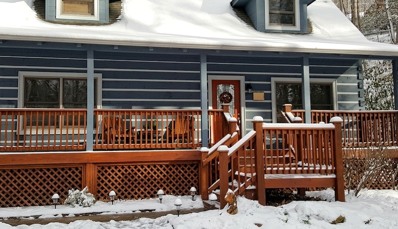 Dual fuel system needed in this cabin covered with snow in Tomahawk